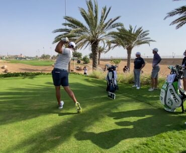 Dustin Johnson hits driver slow motion in Saudi International 2021