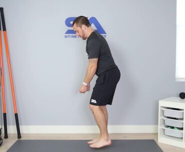 Single Leg Balance in golf stance with narrow base