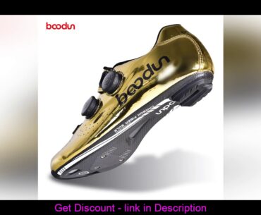 Flash Sale Boodun New Tyrant Gold Road Cycling Shoes Road Bike Self-locking Shoes Carbon Fiber Ultr