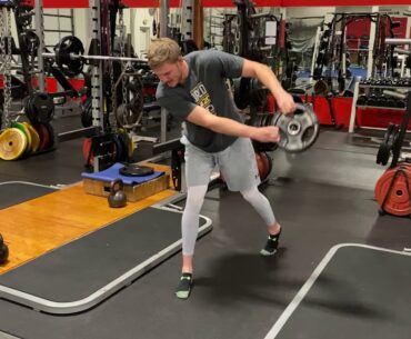 Split Stance Isometric Plate Swing