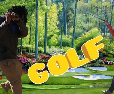 2 DUMMIES ON A GOLF COURSE..
