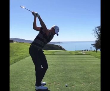 Daniel Berger slow motion golf swing. #golf #golfswing #alloverthegolf