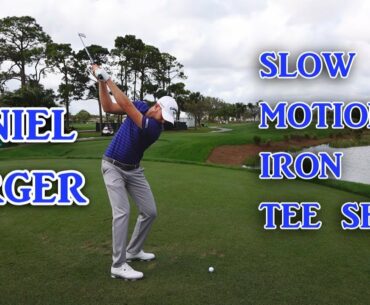 DANIEL BERGER 120fps SLOW MOTION DTL IRON TEE SHOT GOLF SWING 1080 HD