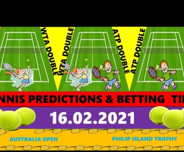 Tennis Betting Tips(16.02.2021)|Australian Open 2021|Tennis Betting Strategy