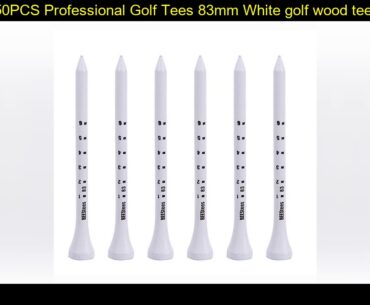 50PCS Professional Golf Tees 83mm White golf wood tee