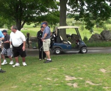 Axemen Golf Spring 2010 - Zita tees and finds the trees