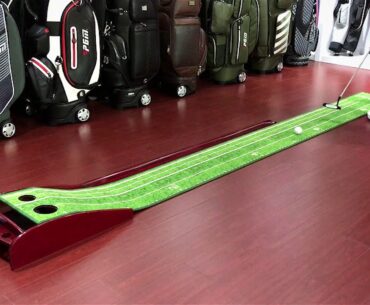 PGM Golf Putting Mat wood frame putting trainer Practicing Mat TL013