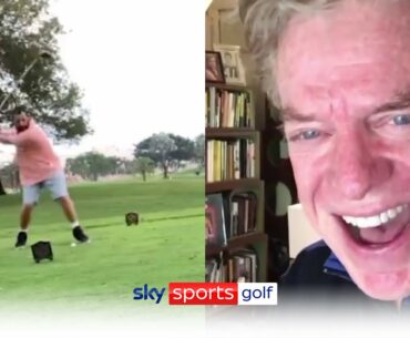 Adam Sandler recreates Happy Gilmore swing to celebrate 25 year anniversary!