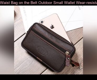 Leather Waist Bag on the Belt Outdoor Small Wallet Wear-resistant Fanny Waist Pack Multifunction Ph
