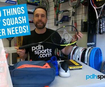 Top ten things every squash player needs by pdhsports.com