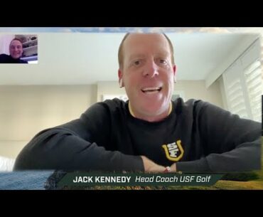 Coach Jack Kennedy talks about Tim Widing (just before teeing of at Riviera)