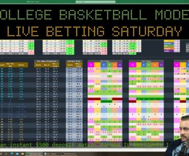 College Basketball Betting Model - 2H & Live Betting Saturday 2/13/21