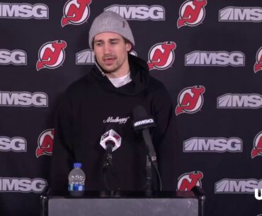 Miles Wood Chats After Practice