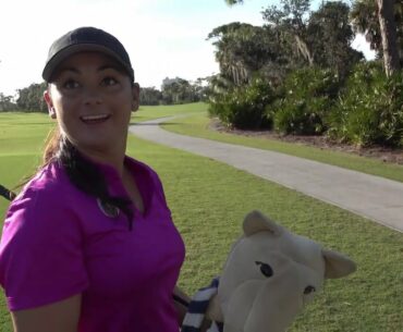 6 Hole Golf Match, Bonita Bay Bay Island, (Megan is scared of alligators)