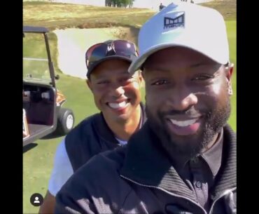 Tiger Woods playing golf with Dwayne Wade hours before crash!