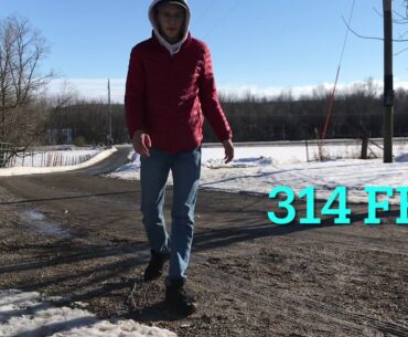 Playing disc golf with the cousin