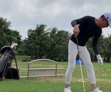 Side view of golf swing