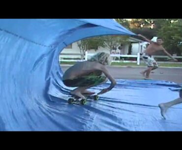 PPJT Biggest Tarp Ever Longest Barrel Award : Tarp Surfing | JOOGSQUAD PPJT