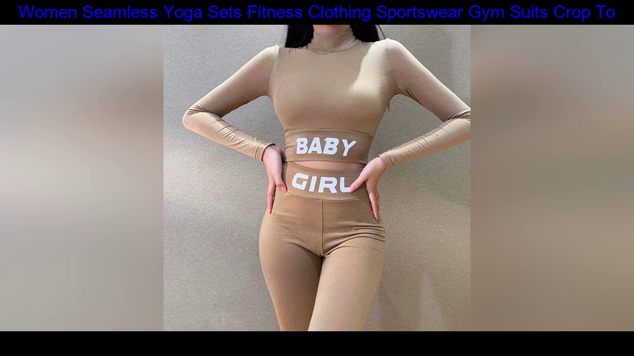 Women Seamless Yoga Sets Fitness Clothing Sportswear Gym Suits Crop Tops Long Sleeve Shirts High Wa Women Seamless Yoga Sets Fitness Clothing Sportswear Gym Suits Crop Tops Long Sleeve Shirts High Wa