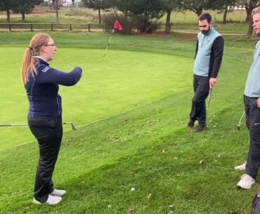 Winter green side chip shot, how would you do?