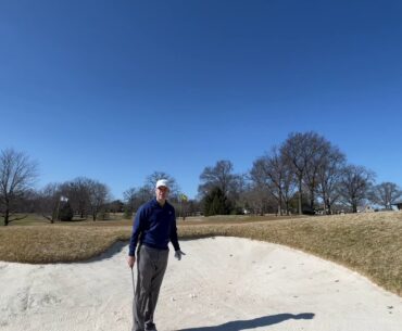 FLYT Golf. Bunker tips. Round your swing plane to stay shallow. #golf #golfinstruction #golftips