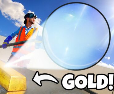 Can We Melt a $1,000,000 Gold Bar With a GIANT Magnifying Glass?