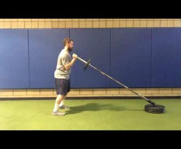 Landmine Press - Athletic Stance