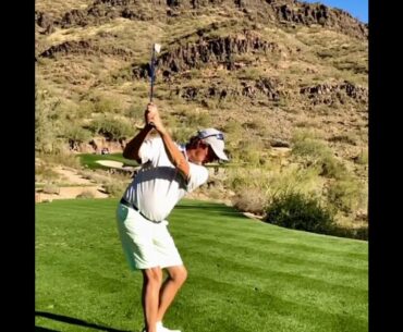 Stephen Ames slow motion golf swing.