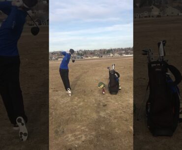 15 yr old Junior Golfer Driver Swing #shorts