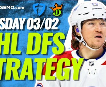 NHL DFS PICKS: DRAFTKINGS & FANDUEL DAILY FANTASY HOCKEY STRATEGY | TODAY TUESDAY 3/2