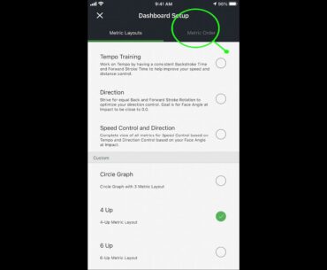 iOS - Golf Metric Layout