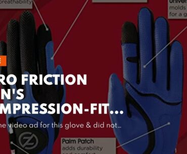 Zero Friction Men's Compression-Fit Synthetic Golf Glove (2 Pack), Universal Fit One Size