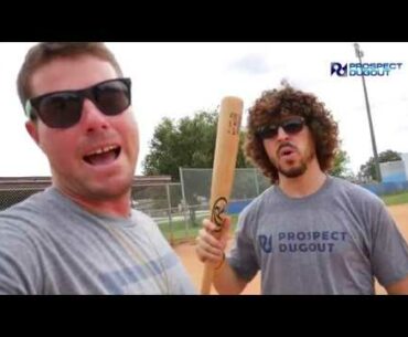 Prospect Dugout - Hitting a golf ball with a baseball bat + exit velocity