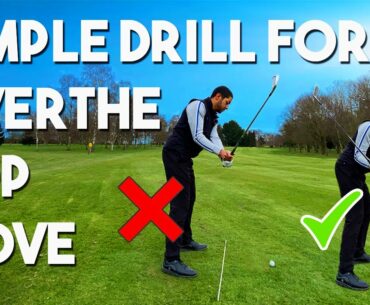 How To Fix OVER THE TOP Downswing (Simple Drill)