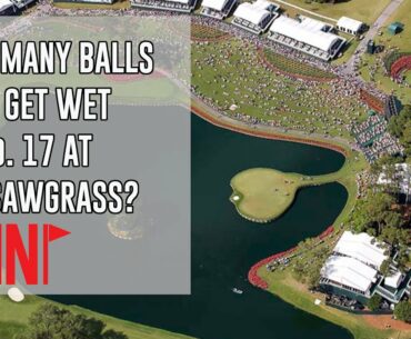 How many balls will go in the water on No. 17 at TPC Sawgrass during The Players?