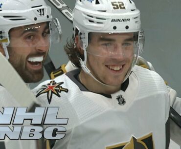 Golden Knights' Dylan Coghlan picks up first career NHL goal, hat trick | NHL on NBC | NBC Sports