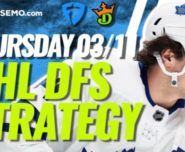 NHL DFS PICKS: DRAFTKINGS & FANDUEL DAILY FANTASY HOCKEY STRATEGY | TODAY THURSDAY 3/11