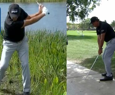 Mickelson visits water, cart path, mud en route to triple bogey at Honda