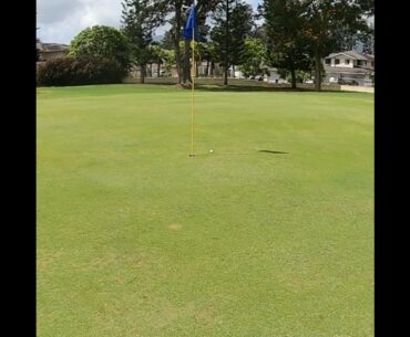 Ed makes a beautiful par save from behind a green side bunker @ Mililani Golf Course