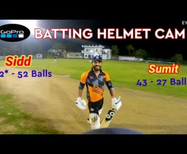 High Scoring Cricket match highlights |  Gopro helmet cam cricket batting | Power Hitting batting