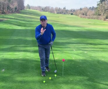 Hitting the golf ball on the upswing