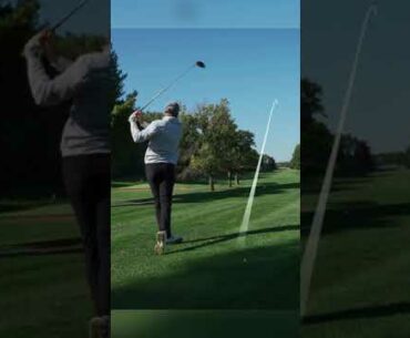 Golf shots in Reverse are SWEEET! #shorts