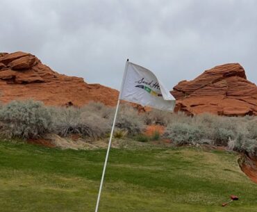 7 iron with LOTS OF WIND!