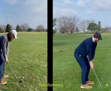 Two smooth wedges side by side! Nebraska golf in March - GOLF IS WEIRD