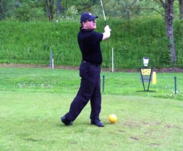 Guy Vermalen Tees off the 7th at Golf Club Coullaux, Chessel, Switzerland.