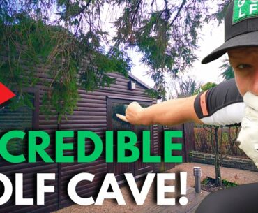 HE BUILT THE PERFECT GOLF CAVE... IN HIS HOUSE!!!