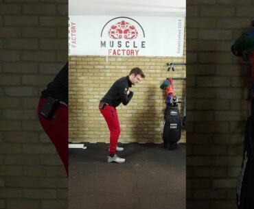 A simple drill to prevent early extension in the golf swing #SHORTS