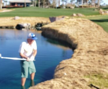 PART 2... Goleno tries to advance the Golf ball on 18 at Rhodes!