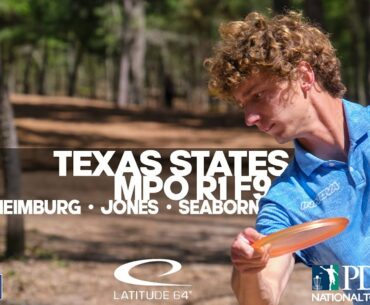 2021 Texas State Disc Golf Championship | R1 F9 | Orum, Heimburg, Jones, Seaborn | GKPRO