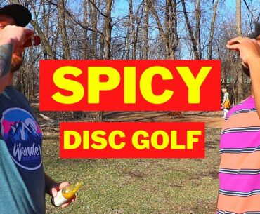 Disc Golf Hot Sauce Challenge | 40 MPH WINDS